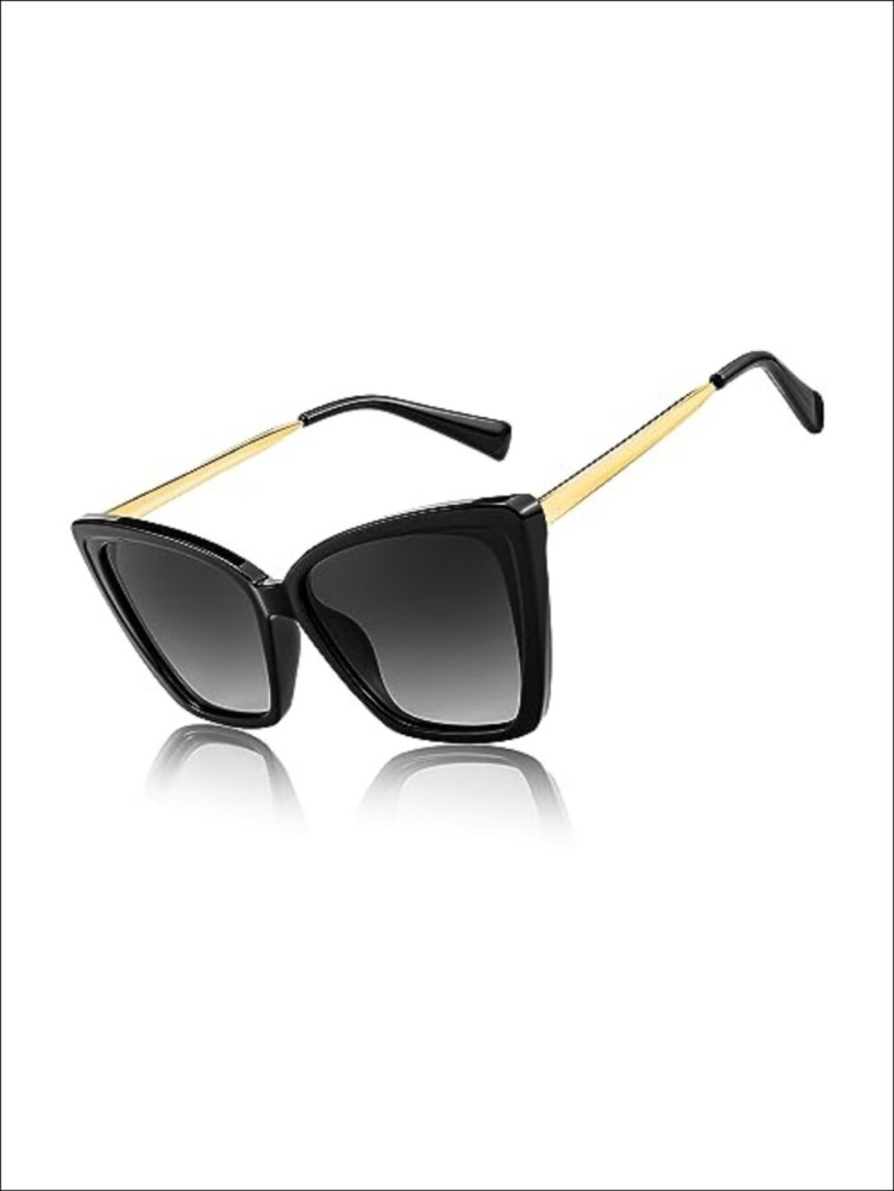 Oversized Polarized Cat Eye Sunglasses Full-Frame Retro Square Shades